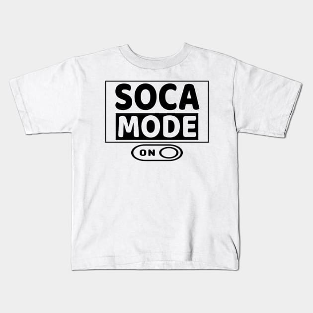 Soca Mode Brand Logo in Black Print - Soca Mode Kids T-Shirt by Soca-Mode